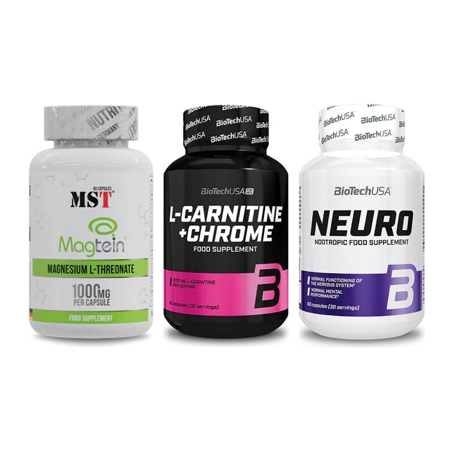 Ausdauer-Set: MST Magnesium + BioTech L-Carnit + BioTech Neuro – alle enthaltenen Artikel