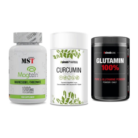 Ausdauer-Set: MST Magnesium + Sinob Curcumin + Sinob Core – alle enthaltenen Artikel