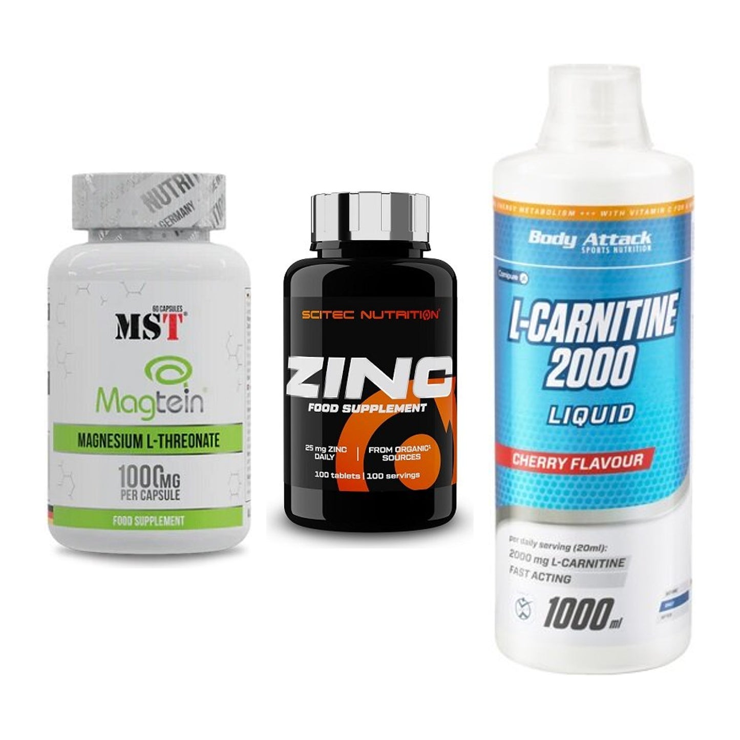 Ausdauer-Set: MST Magnesium + Scitec Zinc + Body Attack – alle enthaltenen Artikel