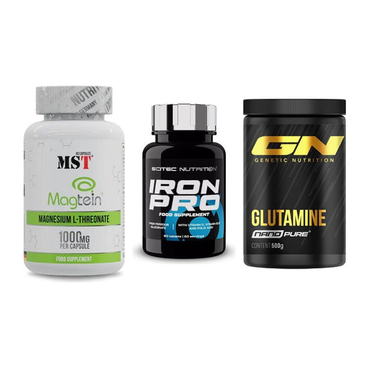 Ausdauer-Set: MST Magnesium + Scitec Iron Pro + GN Nano Pure – alle enthaltenen Artikel