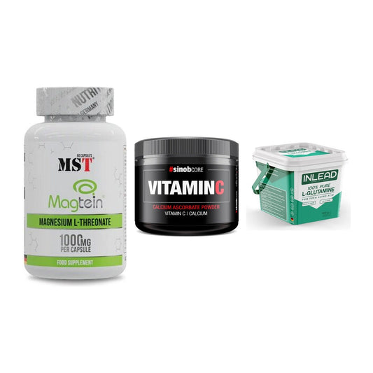 Ausdauer-Set: MST Magnesium + Sinob Vitamin C + INLEAD L-Glutami – alle enthaltenen Artikel