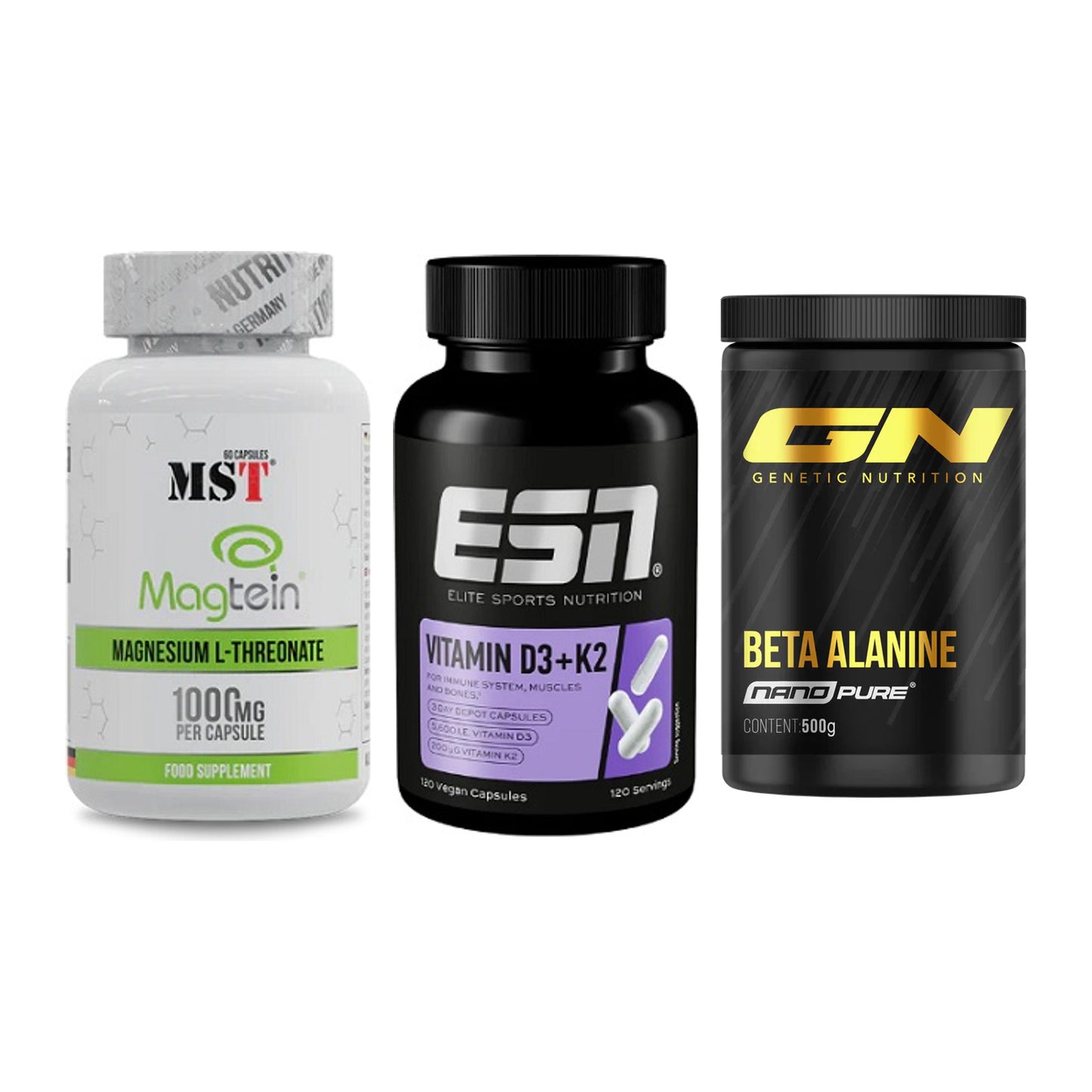 Ausdauer-Set: MST Magnesium + ESN Vitamin D3 + GN Nano Beta – alle enthaltenen Artikel