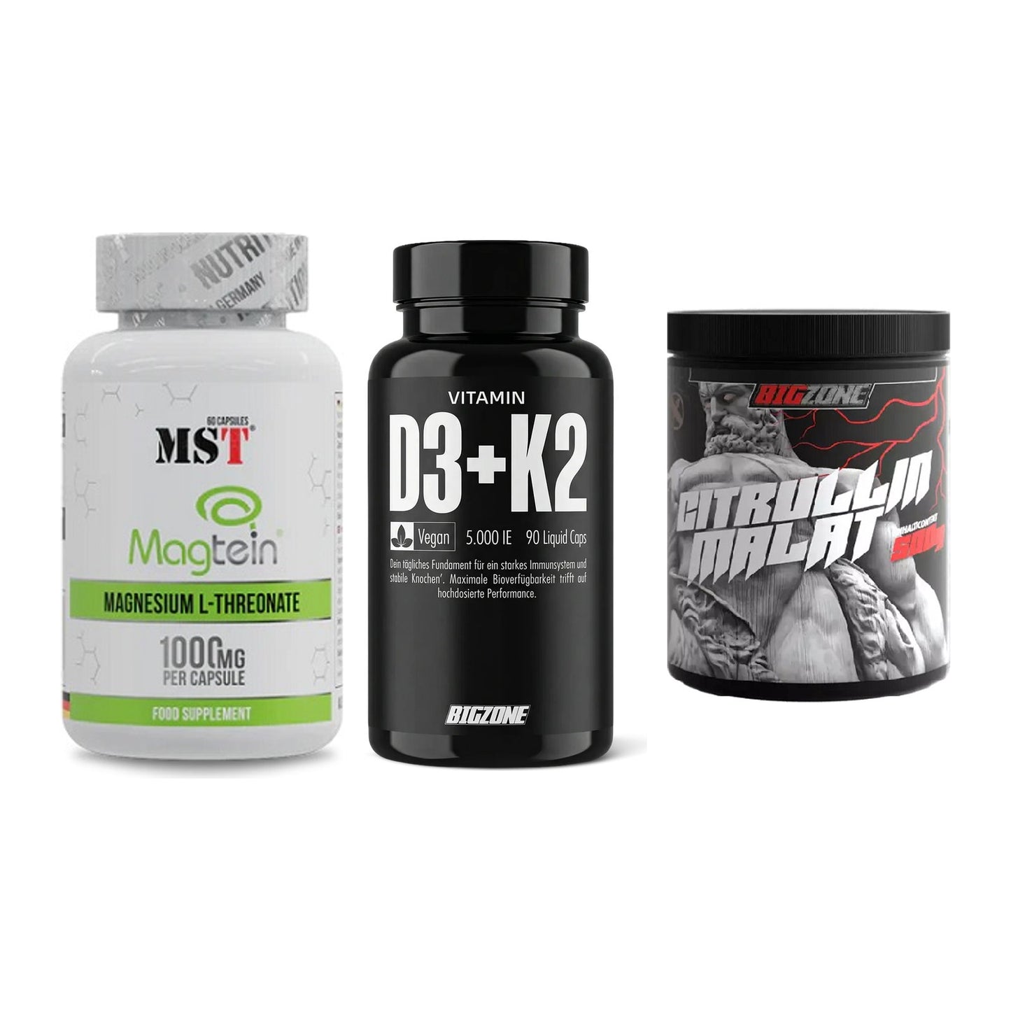 Ausdauer-Set: MST Magnesium + Big Zone Vitamin + Big Zone Citrull – alle enthaltenen Artikel