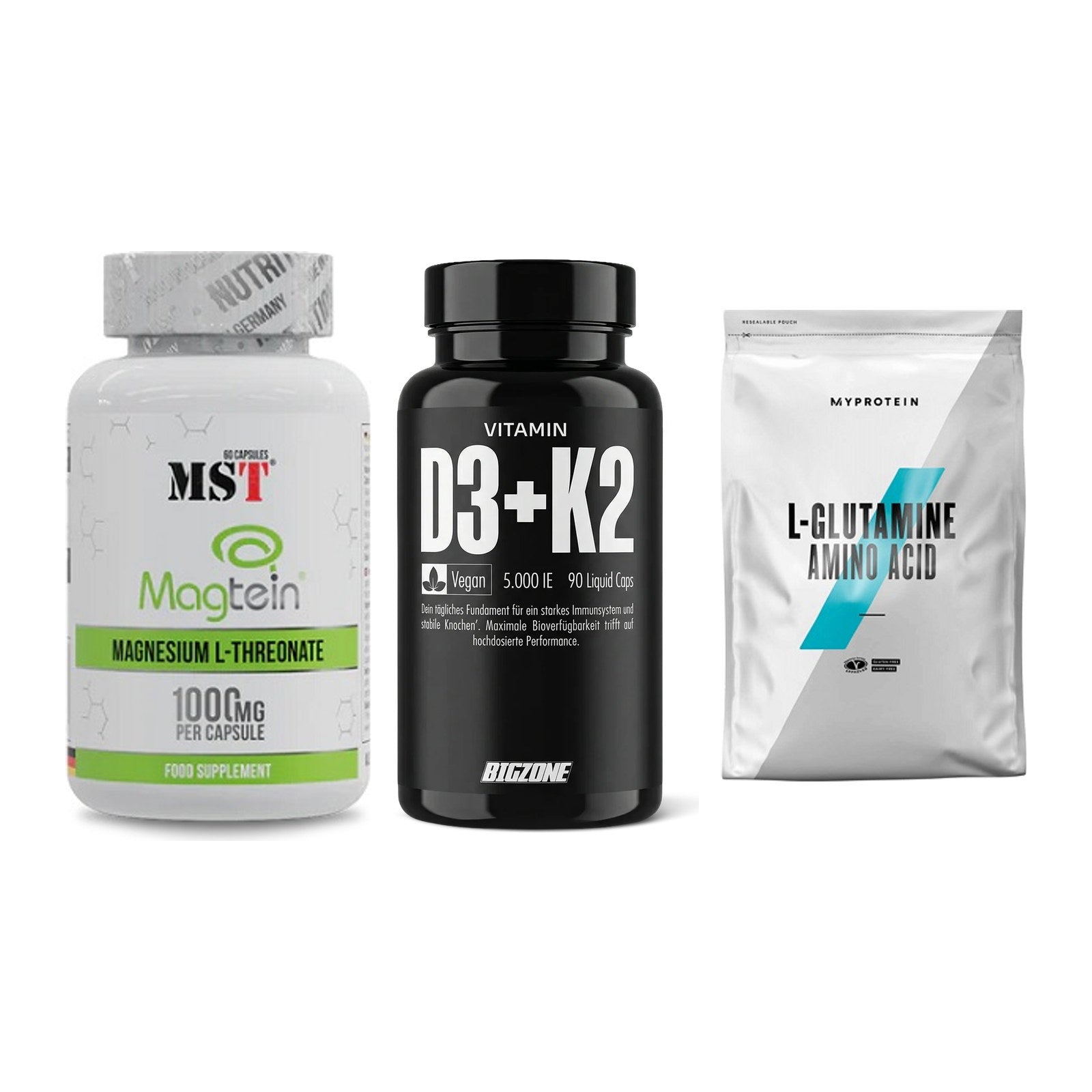 Ausdauer-Set: MST Magnesium + Big Zone Vitamin + MyProtein – alle enthaltenen Artikel