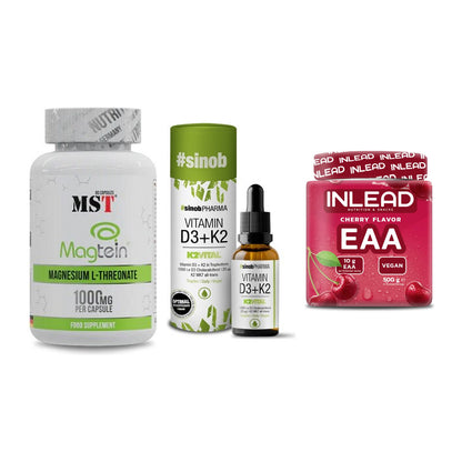 Ausdauer-Set: MST Magnesium + Sinob Vitamin D3 + INLEAD EAA – alle enthaltenen Artikel