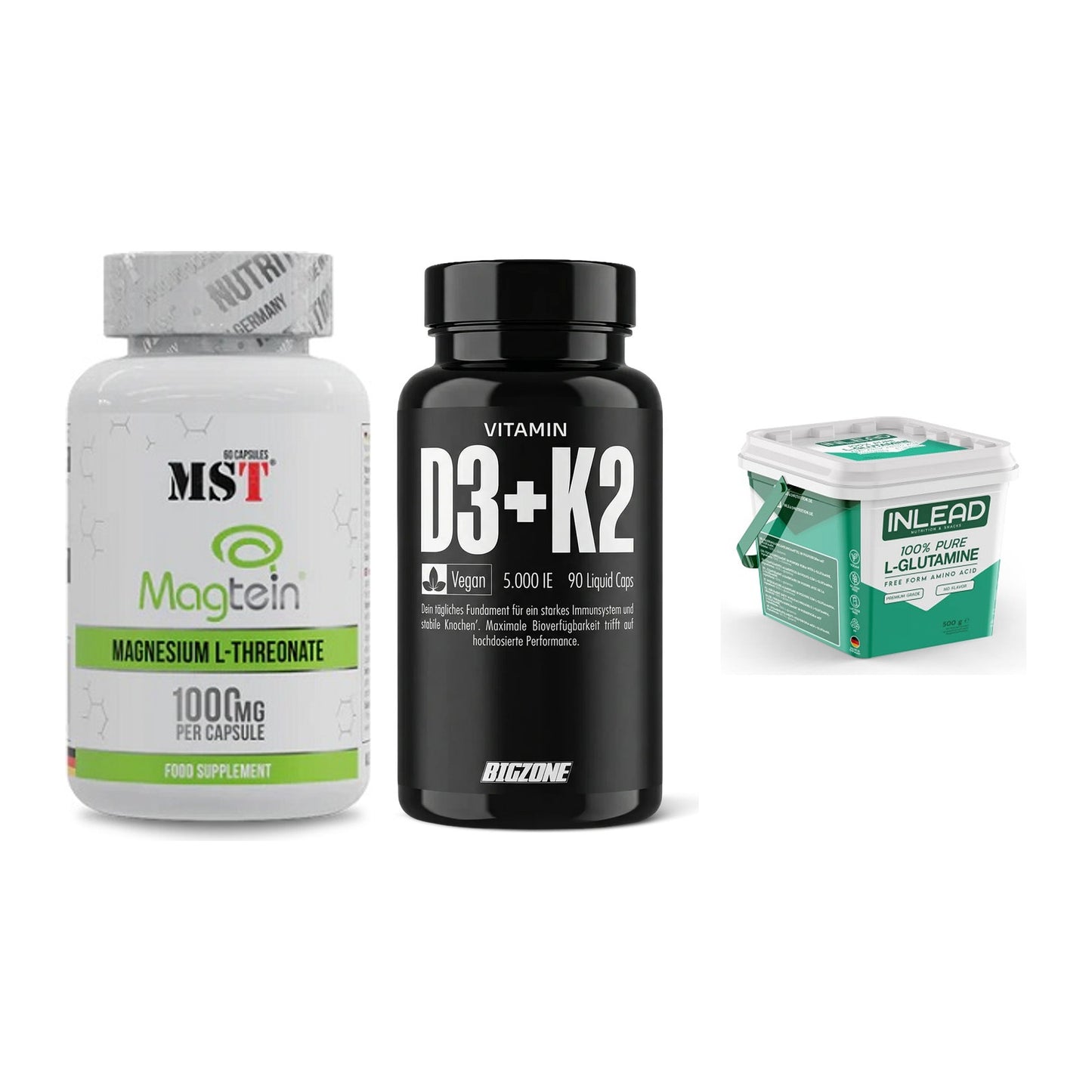 Ausdauer-Set: MST Magnesium + Big Zone Vitamin + INLEAD L-Glutami – alle enthaltenen Artikel