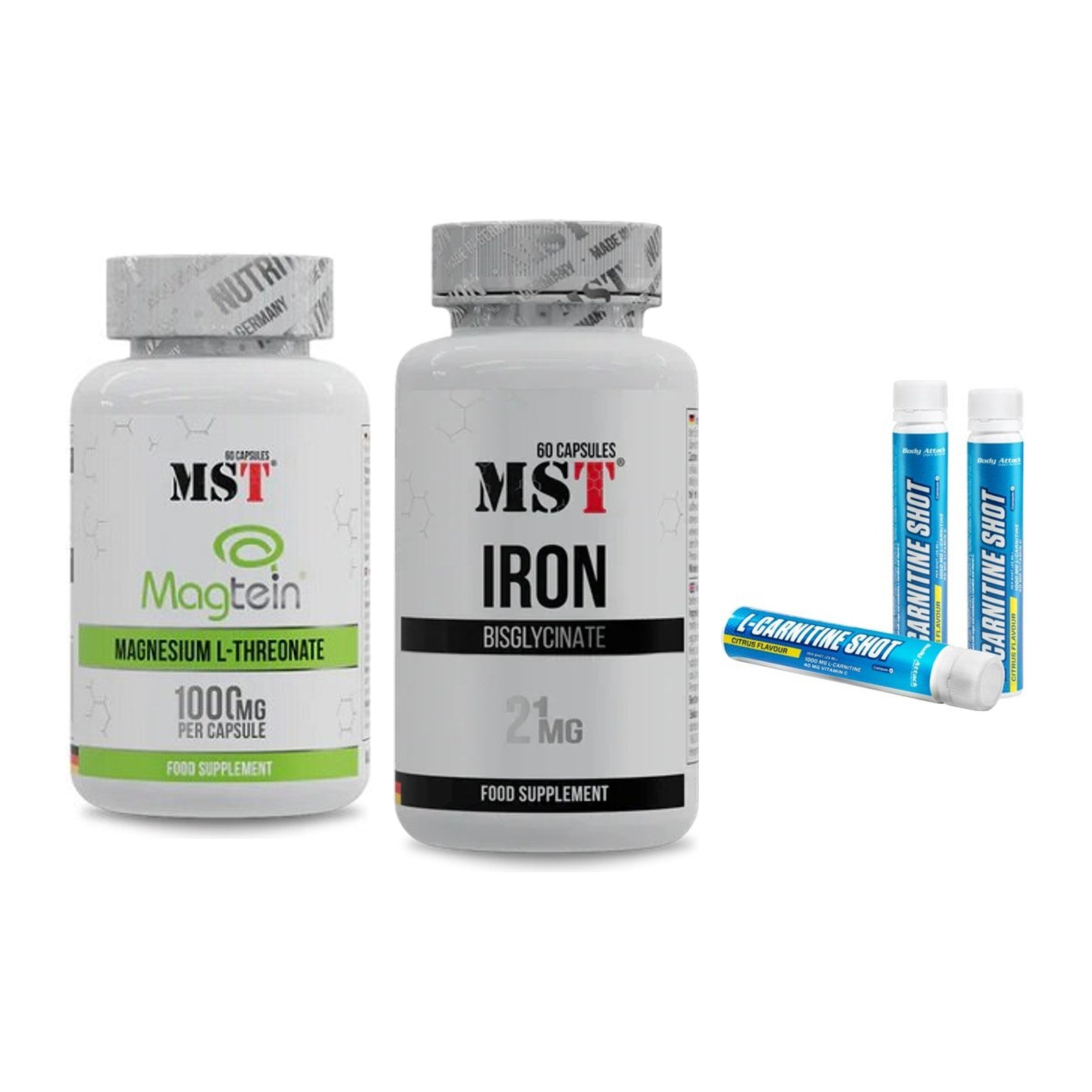 Ausdauer-Set: MST Magnesium + MST Iron Bisglyc + Body Attack – alle enthaltenen Artikel