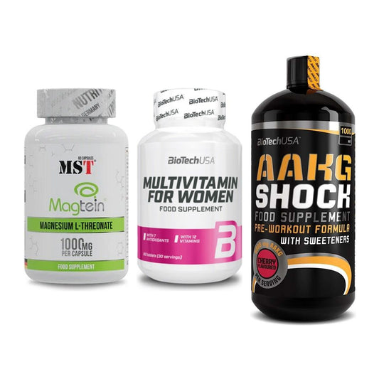Ausdauer-Set: MST Magnesium + BioTech Multivit + BioTech AAKG – alle enthaltenen Artikel