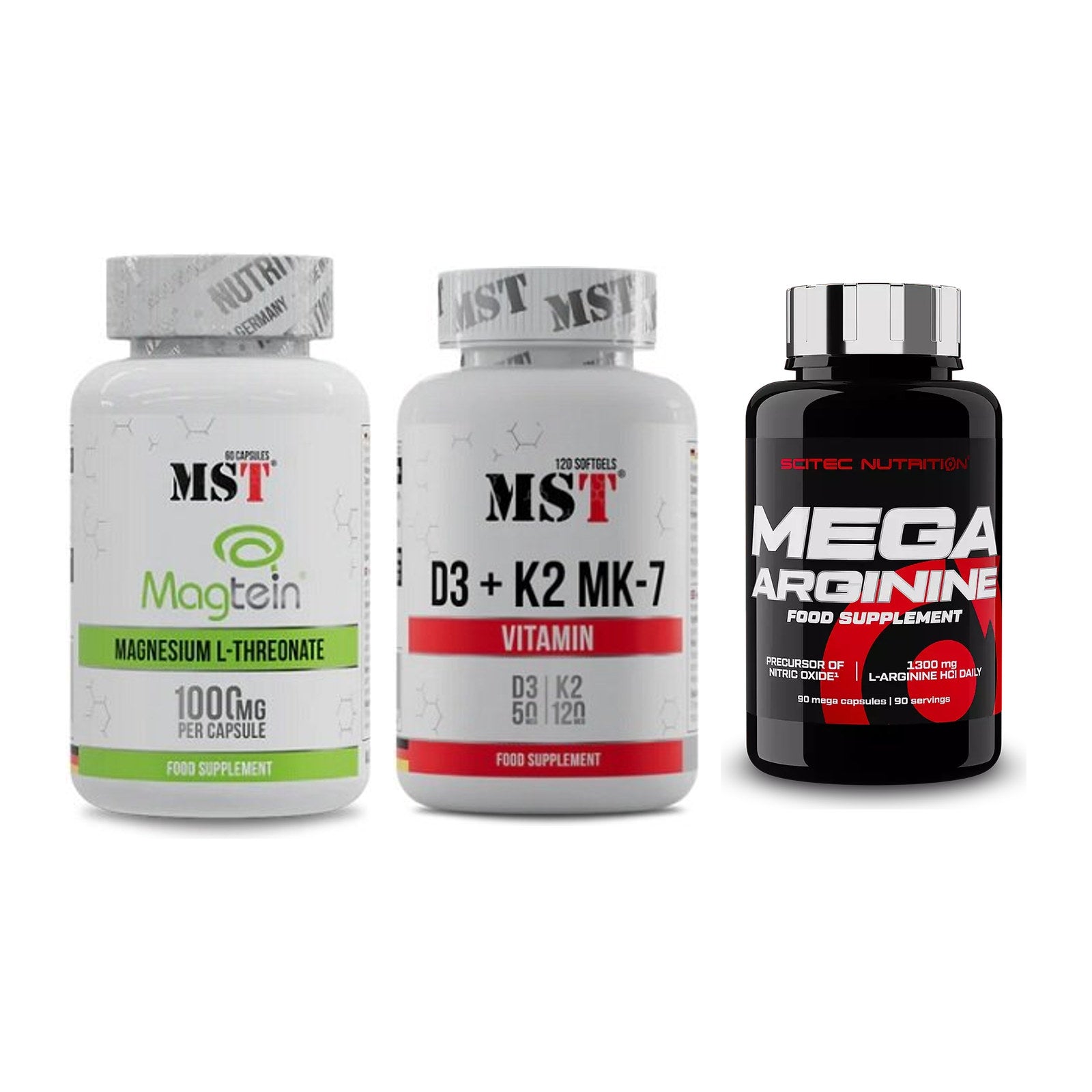 Ausdauer-Set: MST Magnesium + MST Vitamin D3 + Scitec Mega – alle enthaltenen Artikel