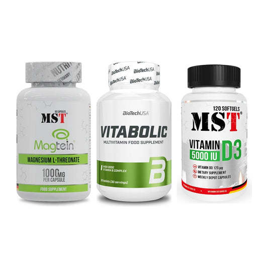 Ausdauer-Set: MST Magnesium + BioTech Vitaboli + MST Vitamin D3 – alle enthaltenen Artikel
