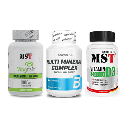 Ausdauer-Set: MST Magnesium + BioTech Multi + MST Vitamin D3 – alle enthaltenen Artikel
