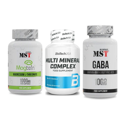 Ausdauer-Set: MST Magnesium + BioTech Multi + MST GABA 1000mg – alle enthaltenen Artikel