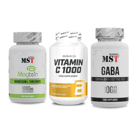 Ausdauer-Set: MST Magnesium + BioTech Vitamin + MST GABA 1000mg – alle enthaltenen Artikel