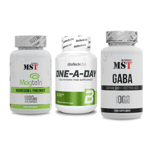 Ausdauer-Set: MST Magnesium + BioTech One A + MST GABA 1000mg – alle enthaltenen Artikel