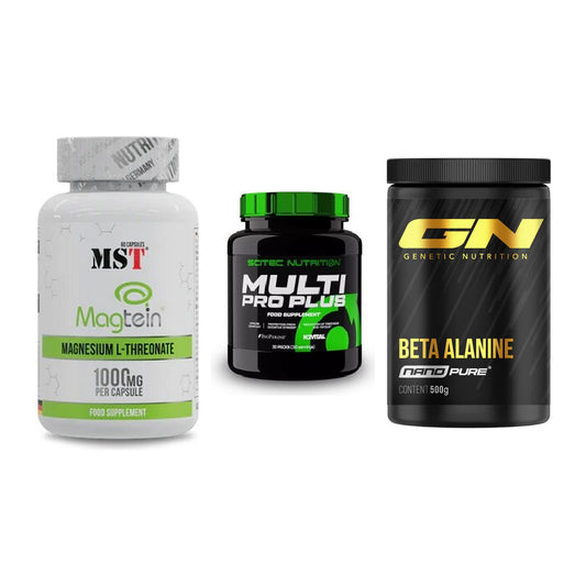 Ausdauer-Set: MST Magnesium + Scitec Multi Pro + GN Nano Beta – alle enthaltenen Artikel