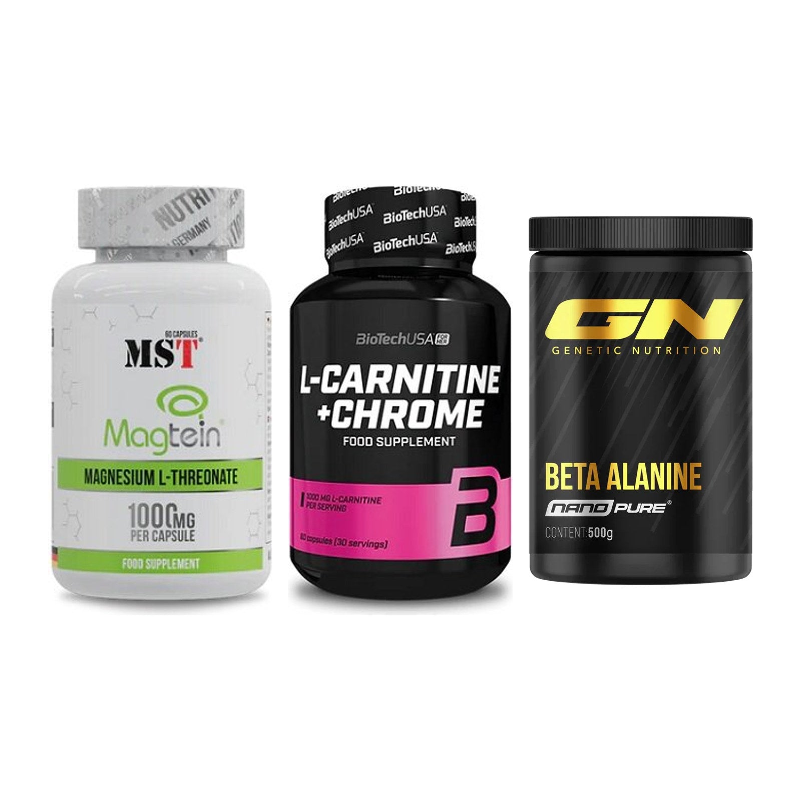 Ausdauer-Set: MST Magnesium + BioTech L-Carnit + GN Nano Beta – alle enthaltenen Artikel