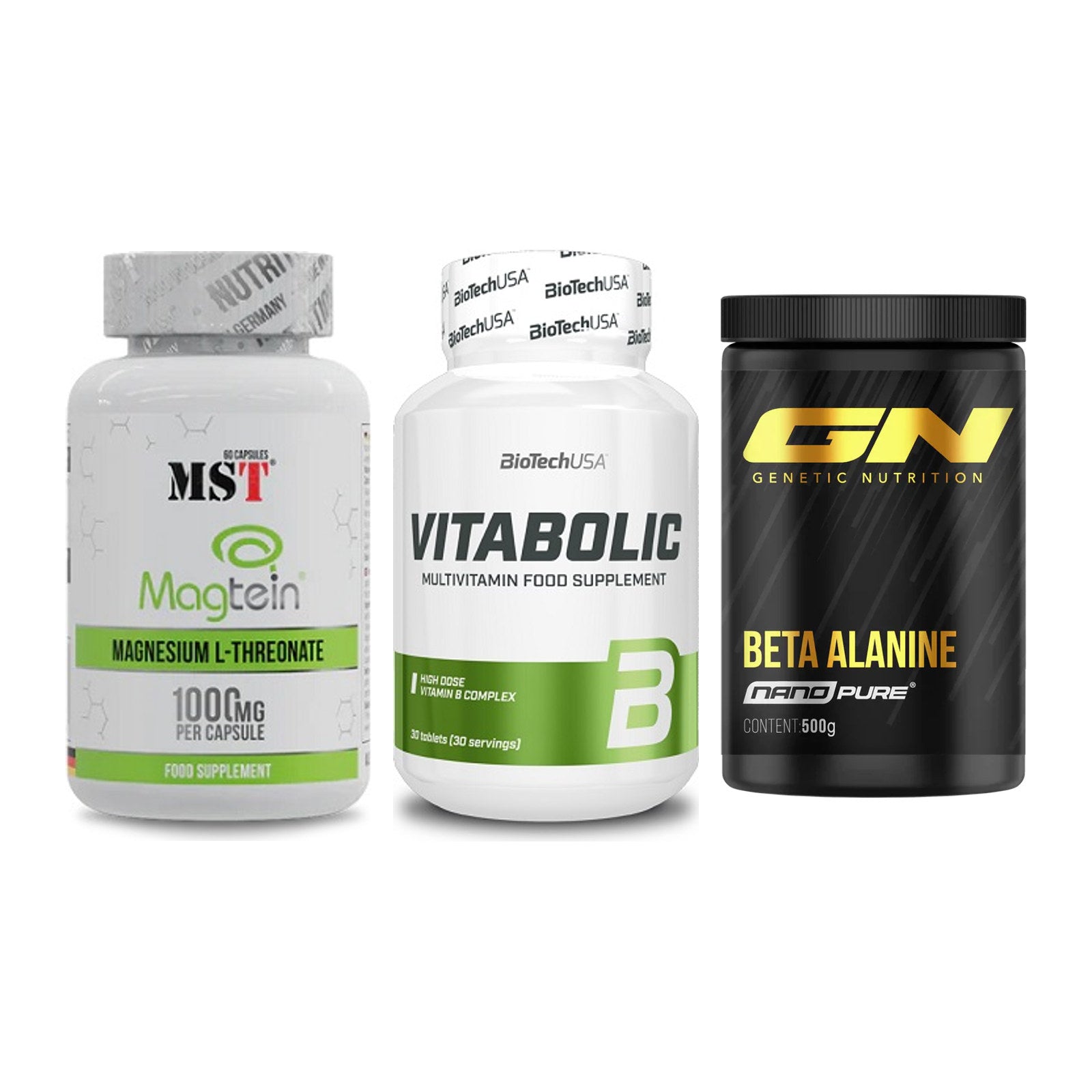 Ausdauer-Set: MST Magnesium + BioTech Vitaboli + GN Nano Beta – alle enthaltenen Artikel