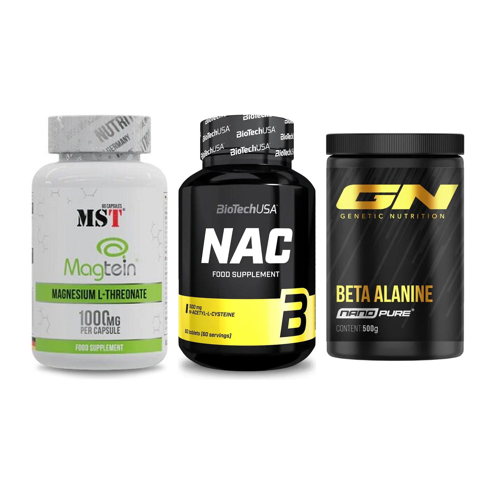 Ausdauer-Set: MST Magnesium + BioTech NAC + GN Nano Beta – alle enthaltenen Artikel