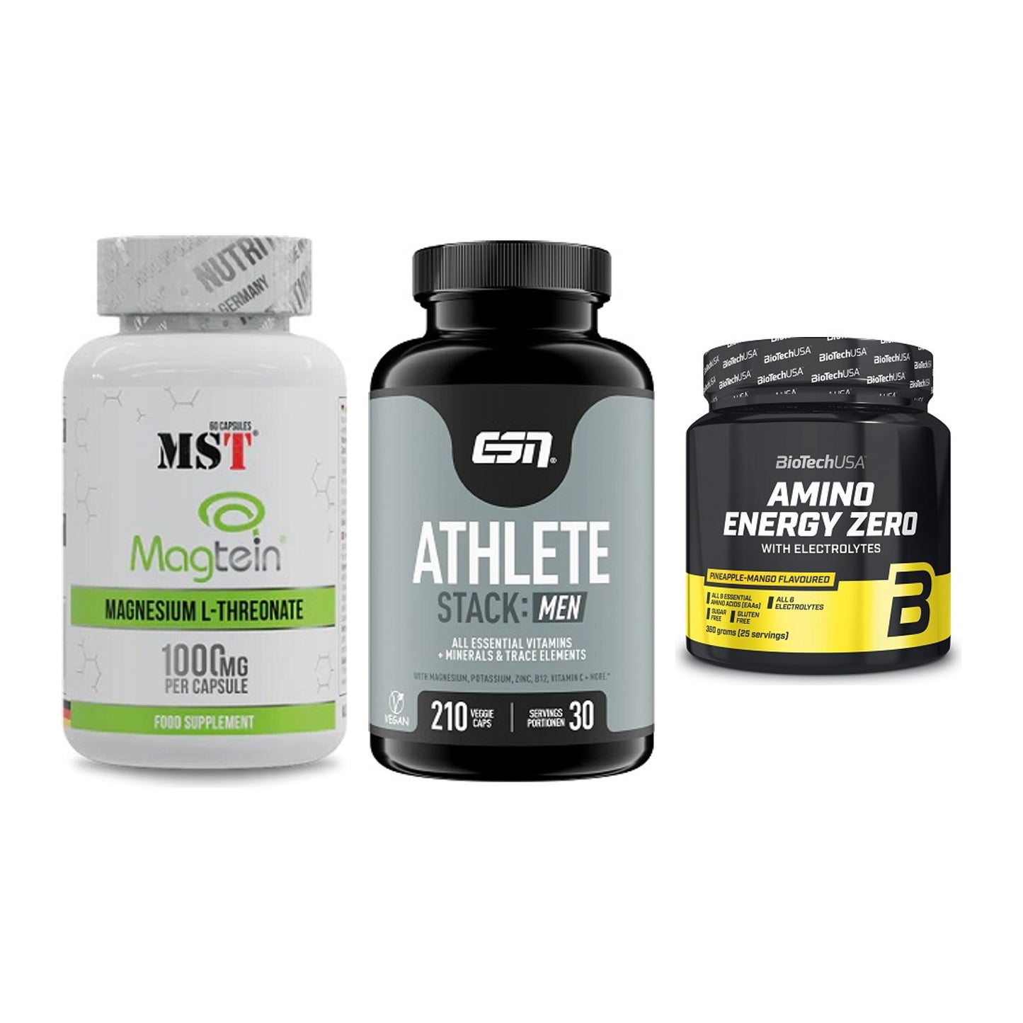 Ausdauer-Set: MST Magnesium + ESN Athlete + BioTech Amino – alle enthaltenen Artikel
