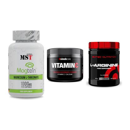 Ausdauer-Set: MST Magnesium + Sinob Vitamin C + Scitec Arginin – alle enthaltenen Artikel