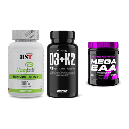 Ausdauer-Set: MST Magnesium + Big Zone Vitamin + Scitec Mega EAA – alle enthaltenen Artikel