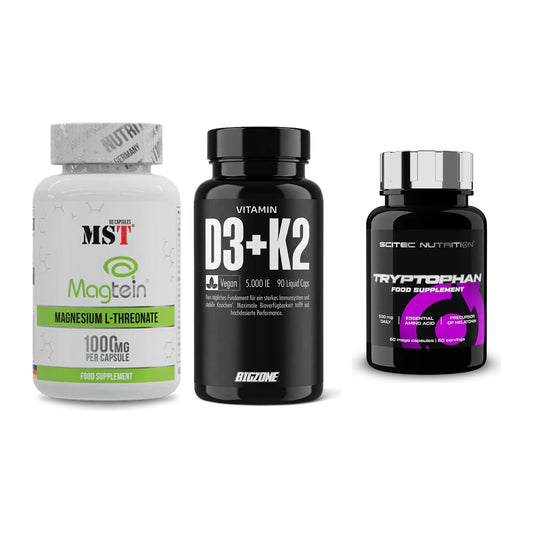 Ausdauer-Set: MST Magnesium + Big Zone Vitamin + Scitec Tryptopha – alle enthaltenen Artikel