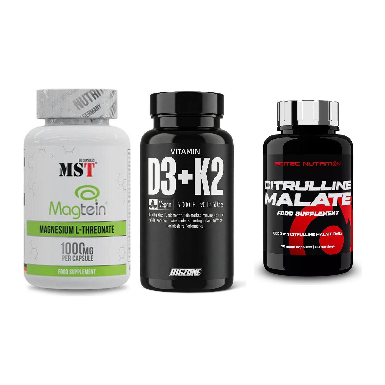 Ausdauer-Set: MST Magnesium + Big Zone Vitamin + Scitec Citrullin – alle enthaltenen Artikel
