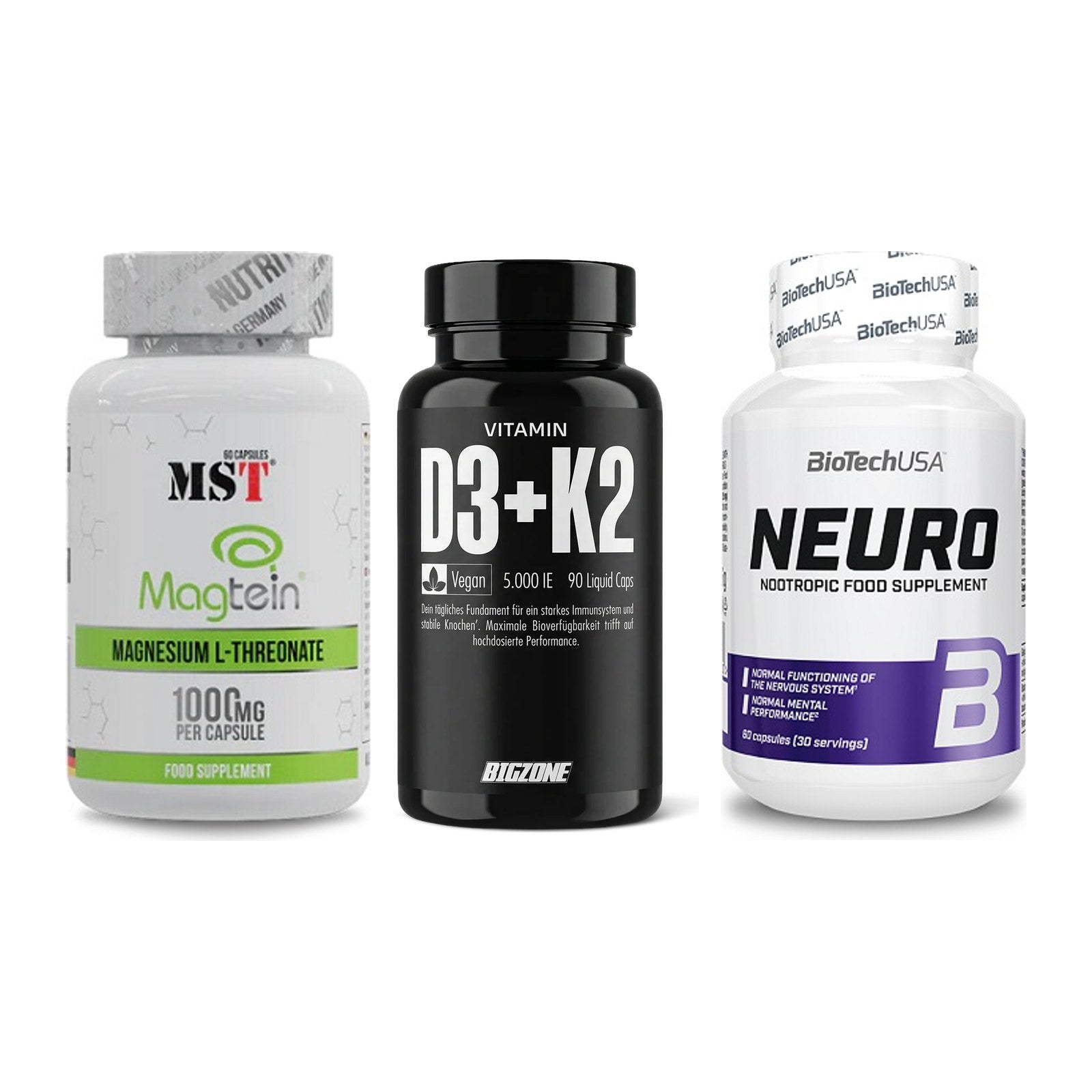 Ausdauer-Set: MST Magnesium + Big Zone Vitamin + BioTech Neuro – alle enthaltenen Artikel