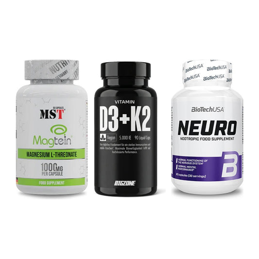 Ausdauer-Set: MST Magnesium + Big Zone Vitamin + BioTech Neuro – alle enthaltenen Artikel
