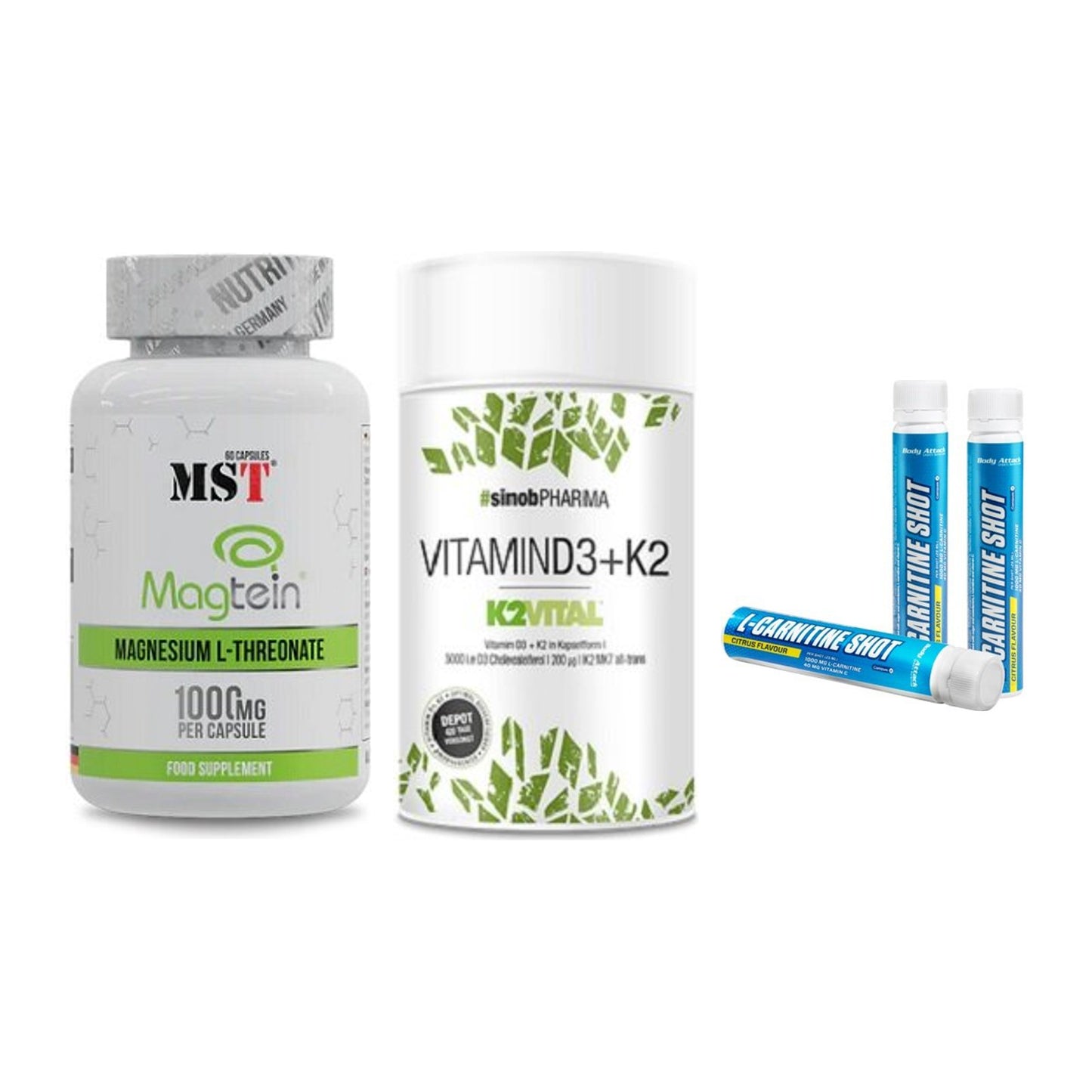 Ausdauer-Set: MST Magnesium + Sinob Vitamin D3 + Body Attack – alle enthaltenen Artikel