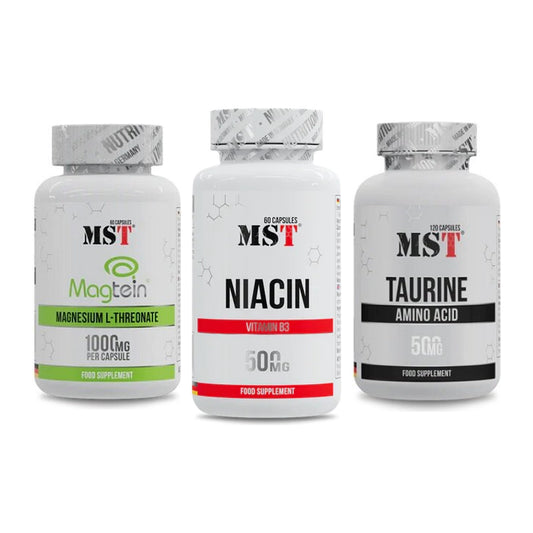 Ausdauer-Set: MST Magnesium + MST Niacin + MST Taurine – alle enthaltenen Artikel