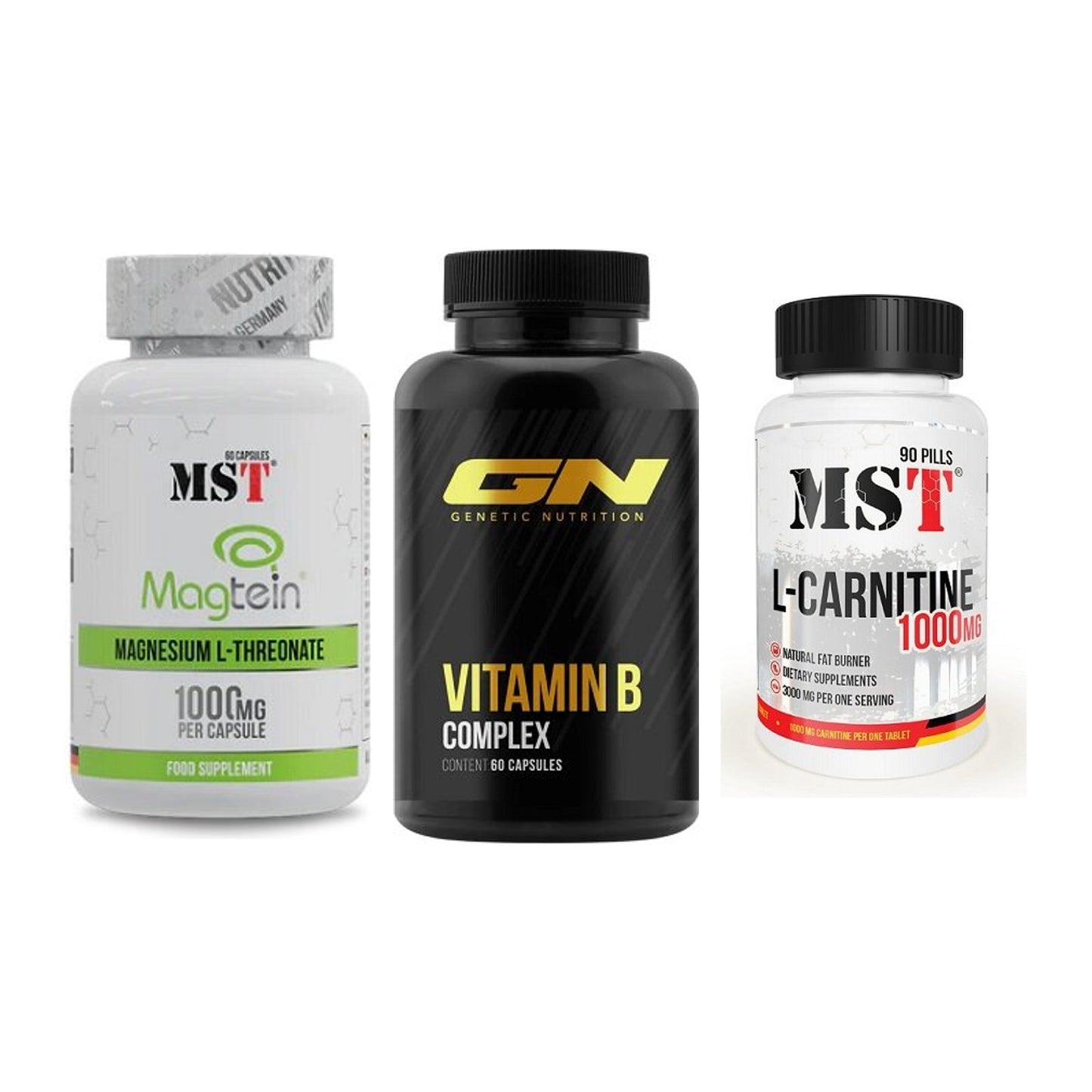 Ausdauer-Set: MST Magnesium + GN Vitamin + MST L-Carnitine – alle enthaltenen Artikel