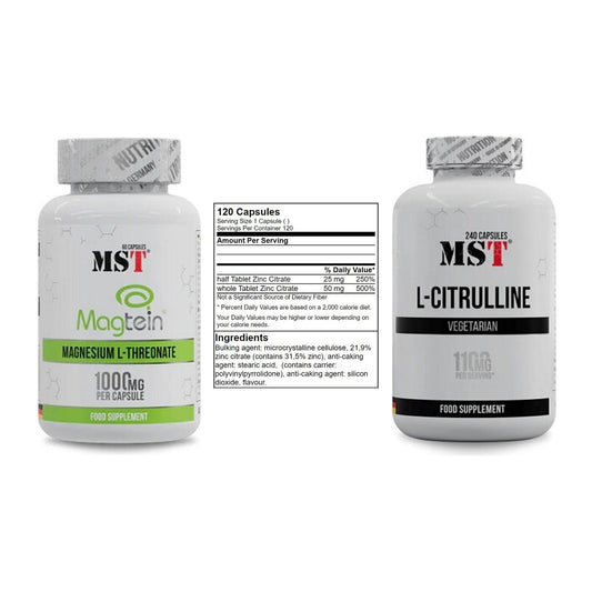Ausdauer-Set: MST Magnesium + GN Zinc Citrate + MST Citrulline – alle enthaltenen Artikel