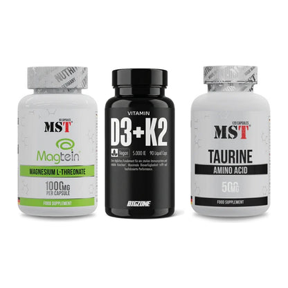 Ausdauer-Set: MST Magnesium + Big Zone Vitamin + MST Taurine – alle enthaltenen Artikel