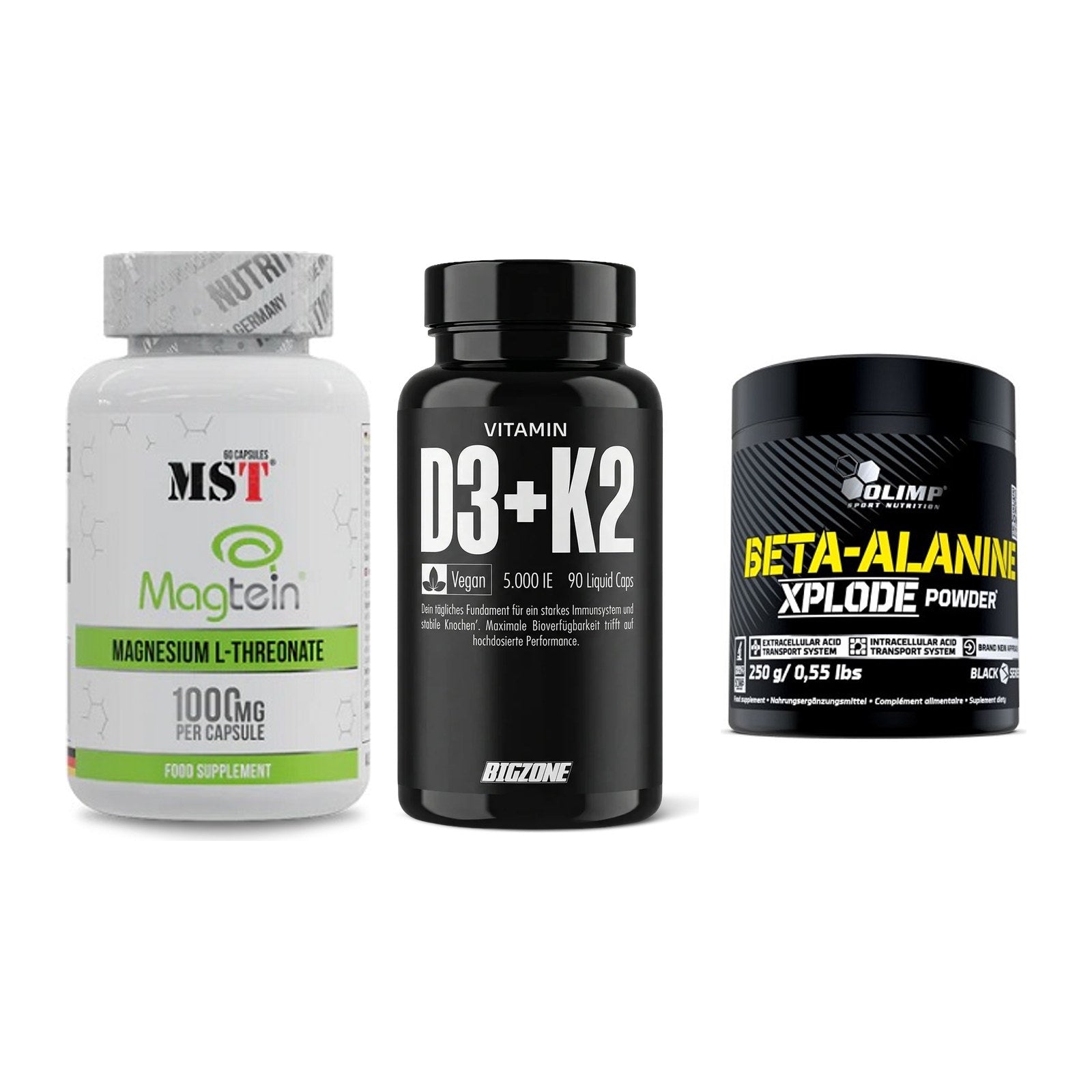 Ausdauer-Set: MST Magnesium + Big Zone Vitamin + Olimp Beta-Alani – alle enthaltenen Artikel
