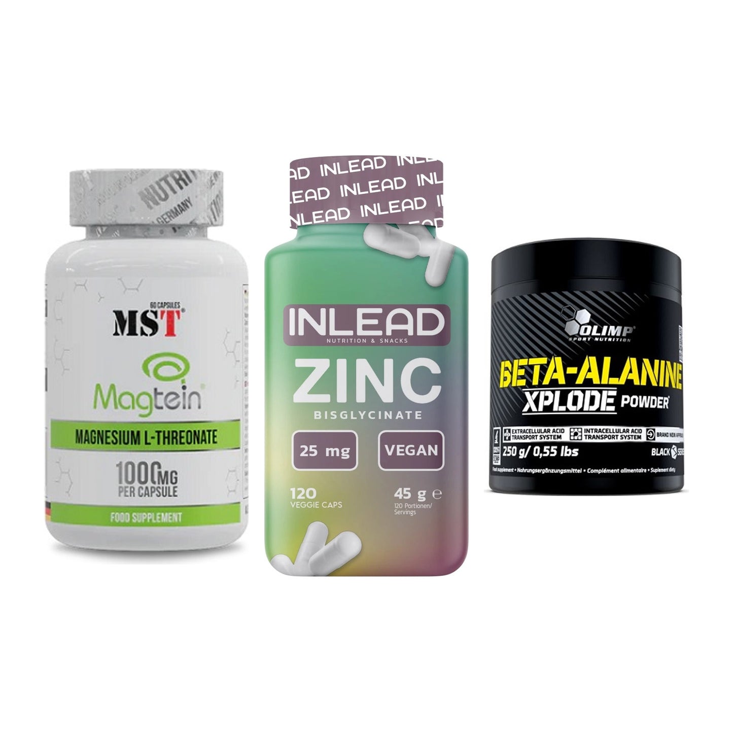 Ausdauer-Set: MST Magnesium + INLEAD Zink + Olimp Beta-Alani – alle enthaltenen Artikel
