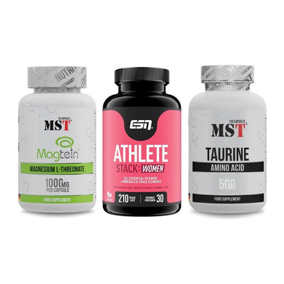 Ausdauer-Set: MST Magnesium + ESN Athlete + MST Taurine – alle enthaltenen Artikel