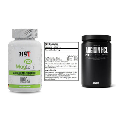 Ausdauer-Set: MST Magnesium + GN Zinc Citrate + Big Zone L-Argin – alle enthaltenen Artikel
