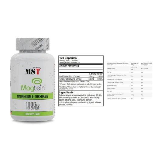 Ausdauer-Set: MST Magnesium + GN Zinc Citrate + INLEAD L-Arginin – alle enthaltenen Artikel