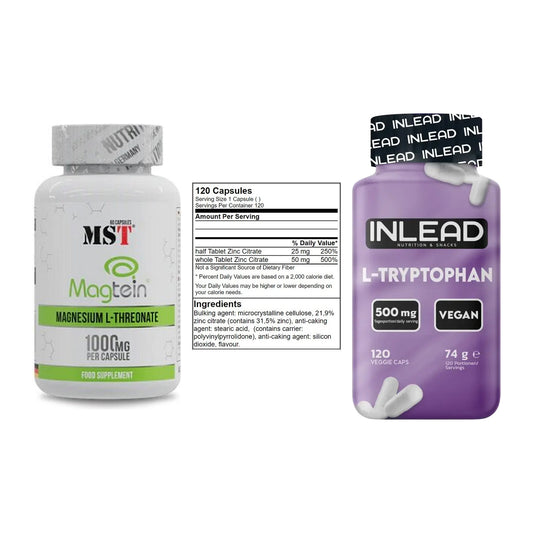 Ausdauer-Set: MST Magnesium + GN Zinc Citrate + INLEAD L-Tryptop – alle enthaltenen Artikel