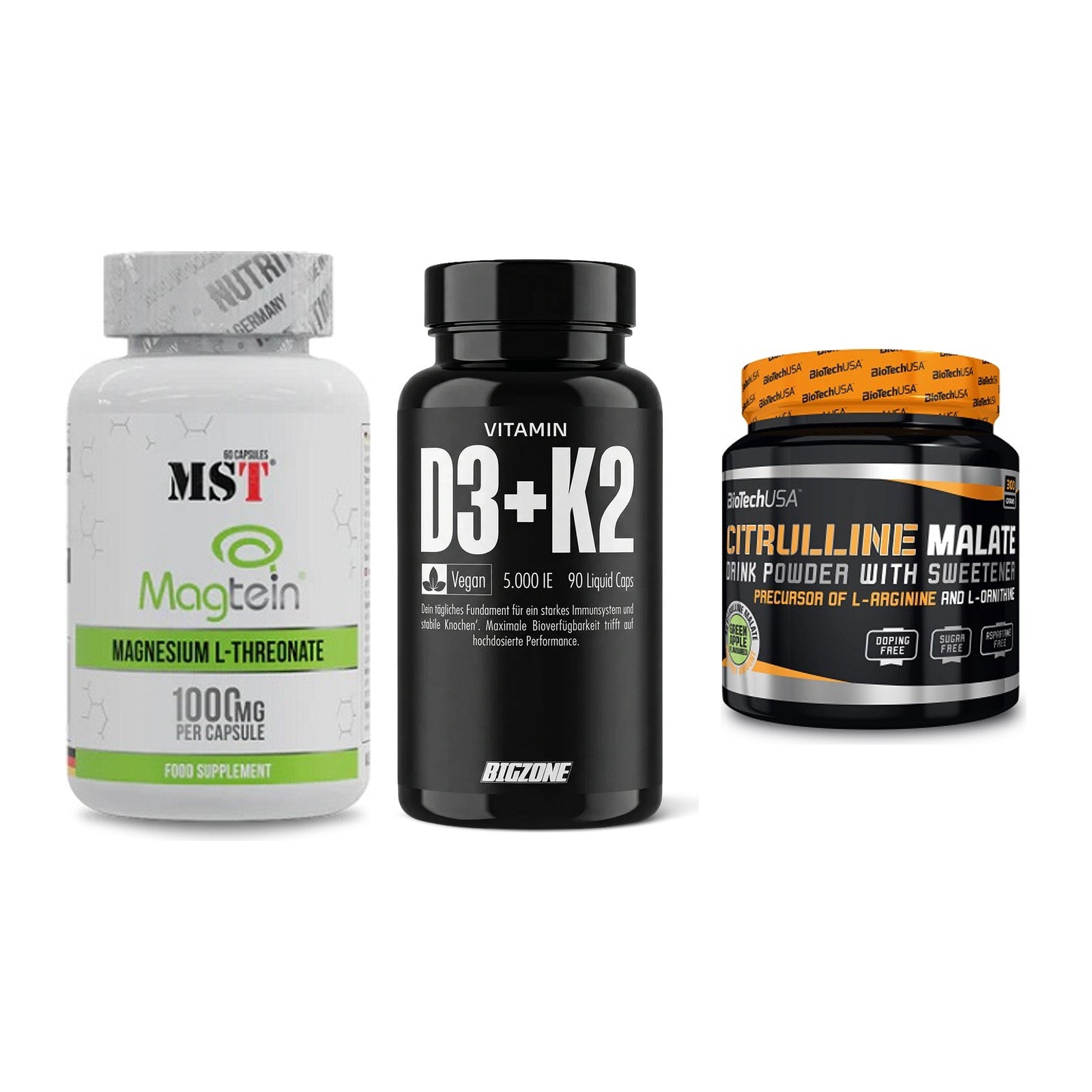 Ausdauer-Set: MST Magnesium + Big Zone Vitamin + BioTech Citrulli – alle enthaltenen Artikel