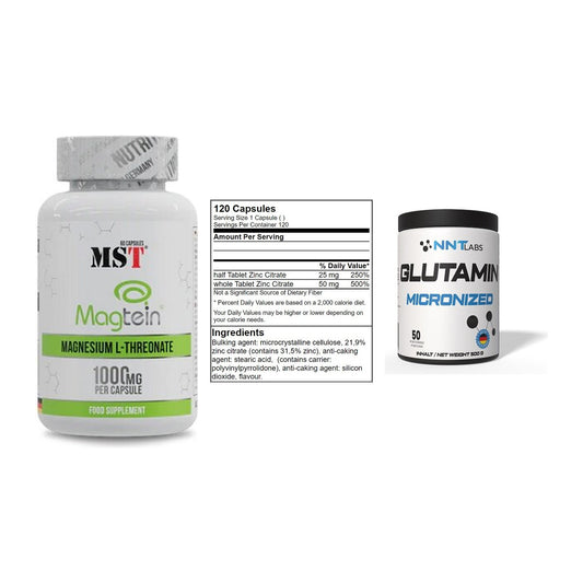 Ausdauer-Set: MST Magnesium + GN Zinc Citrate + NNT Glutamin – alle enthaltenen Artikel