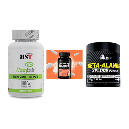 Ausdauer-Set: MST Magnesium + ESN Zinc + Olimp Beta-Alani – alle enthaltenen Artikel