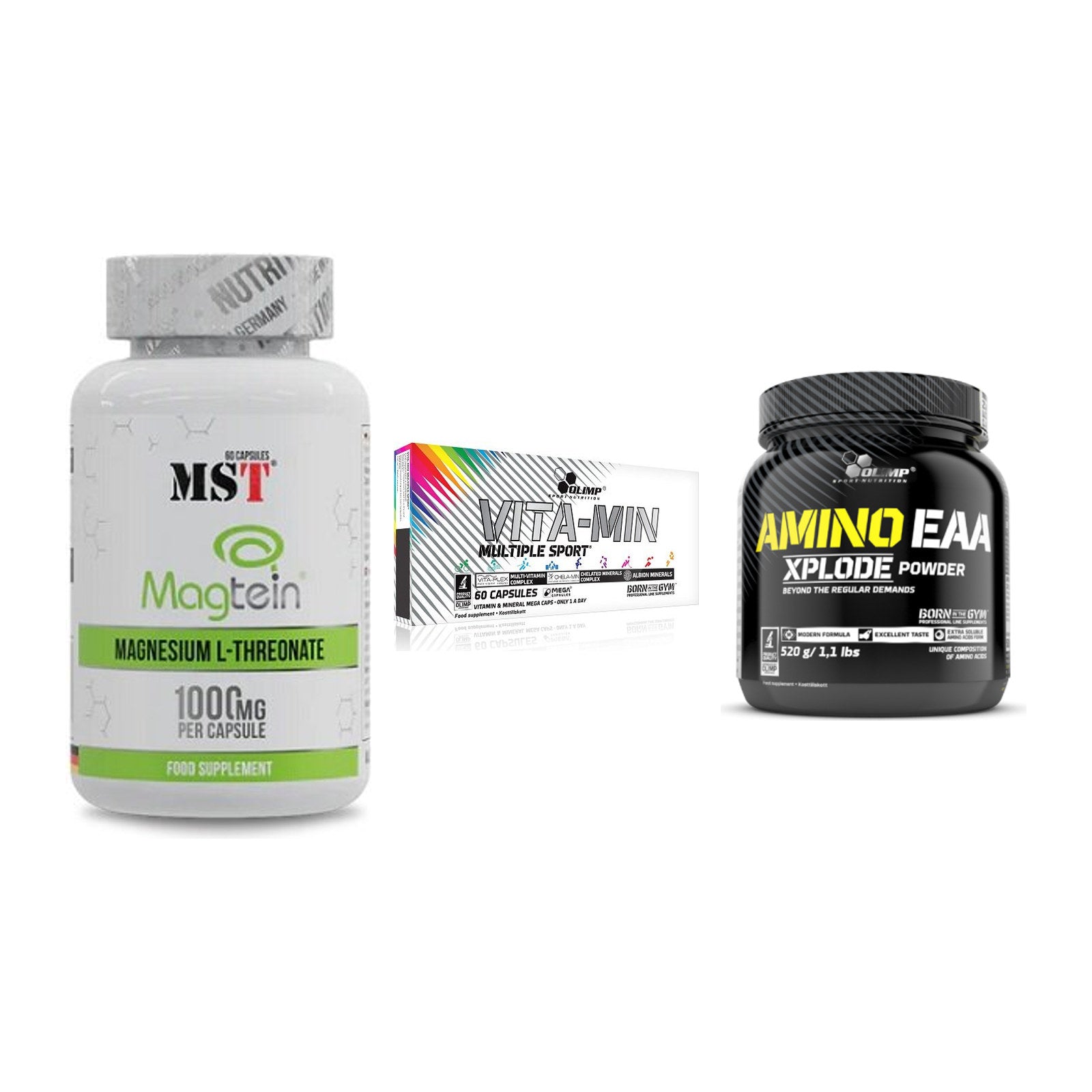 Ausdauer-Set: MST Magnesium + Olimp Vita-Min + Olimp Amino EAA – alle enthaltenen Artikel