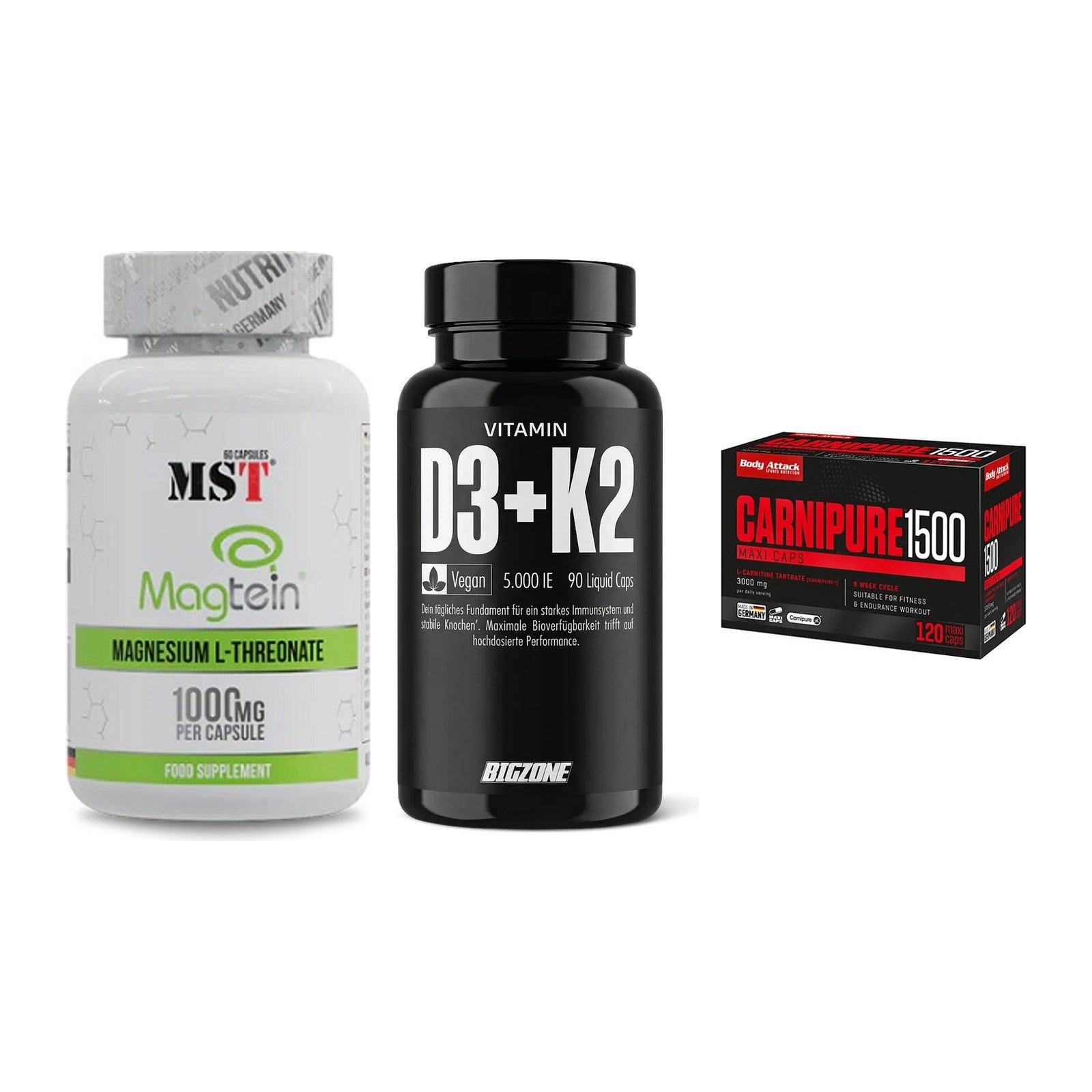Ausdauer-Set: MST Magnesium + Big Zone Vitamin + Body Attack – alle enthaltenen Artikel