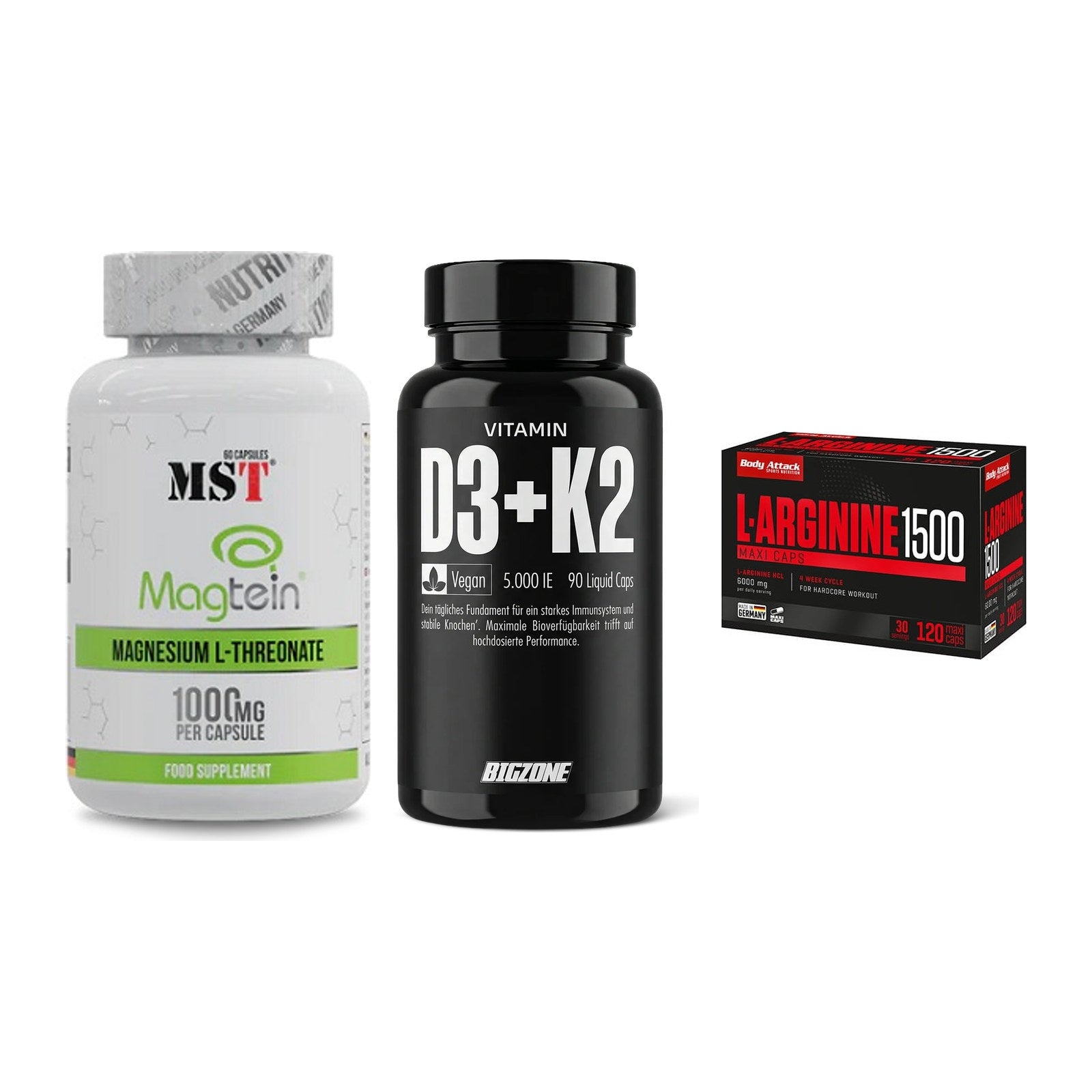 Ausdauer-Set: MST Magnesium + Big Zone Vitamin + Body Attack – alle enthaltenen Artikel