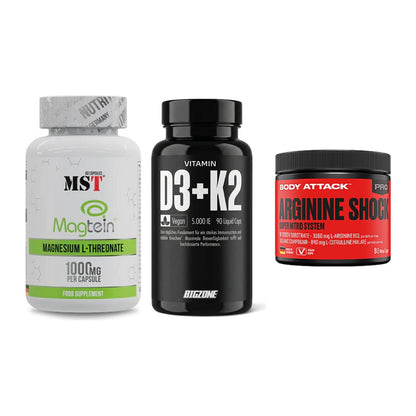 Ausdauer-Set: MST Magnesium + Big Zone Vitamin + Body Attack – alle enthaltenen Artikel