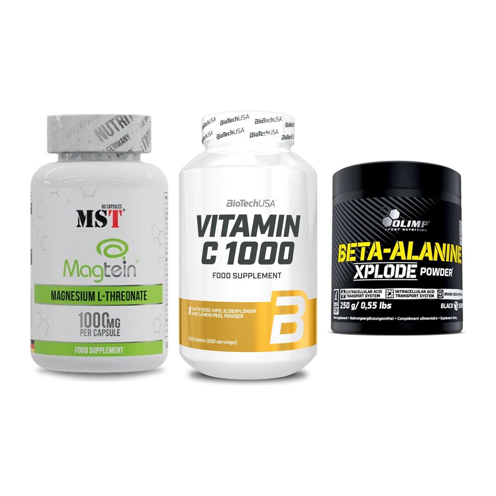 Ausdauer-Set: MST Magnesium + BioTech Vitamin + Olimp Beta-Alani – alle enthaltenen Artikel