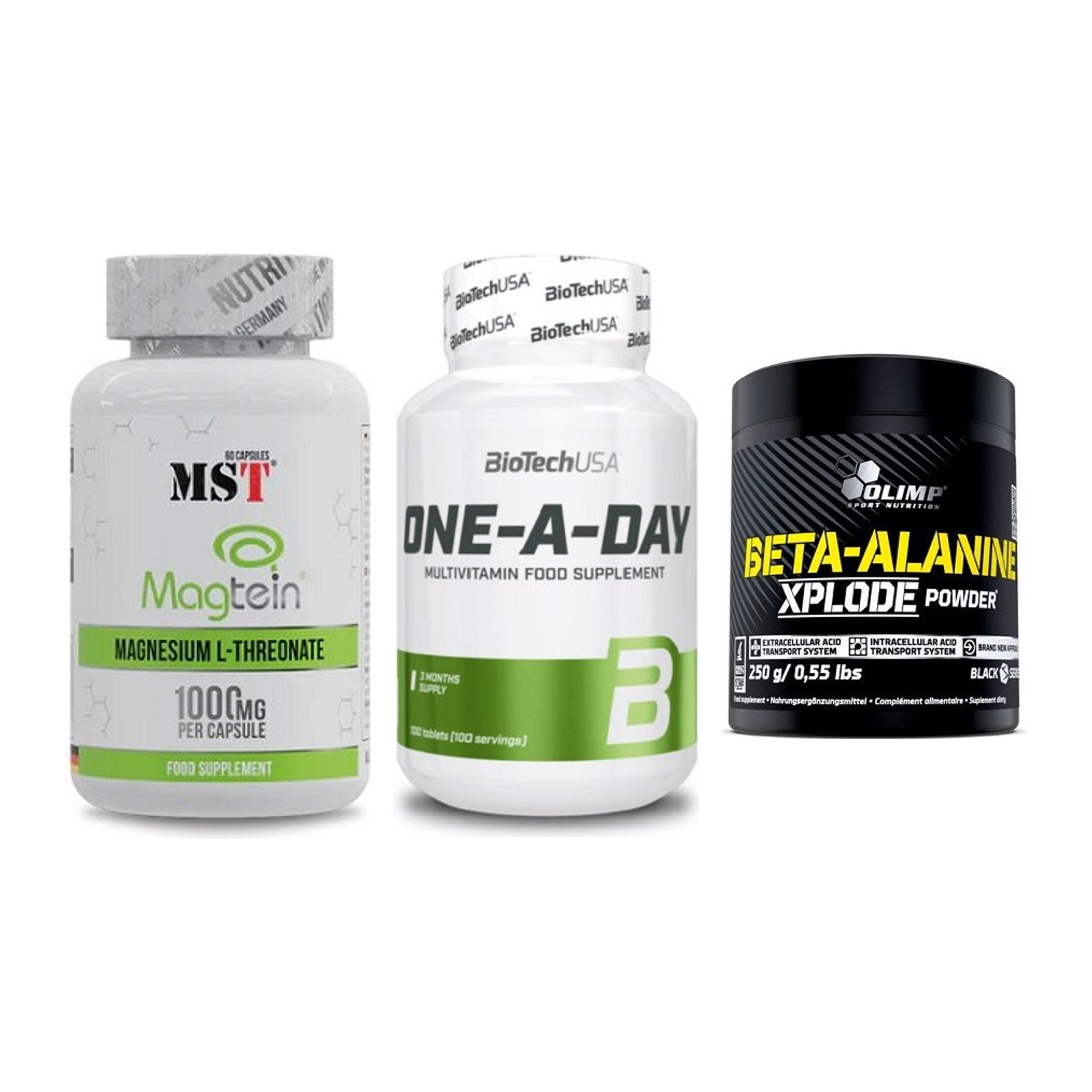 Ausdauer-Set: MST Magnesium + BioTech One A + Olimp Beta-Alani – alle enthaltenen Artikel