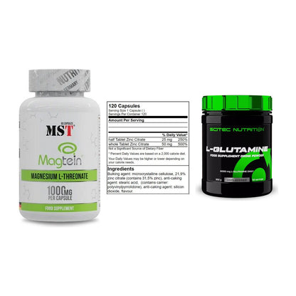Ausdauer-Set: MST Magnesium + GN Zinc Citrate + Scitec L-Glutami – alle enthaltenen Artikel